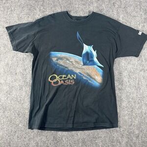 Vintage Anvil Mosi Shirt Mens XL Ocean‎ Earth Manta Ray Graphic 90s